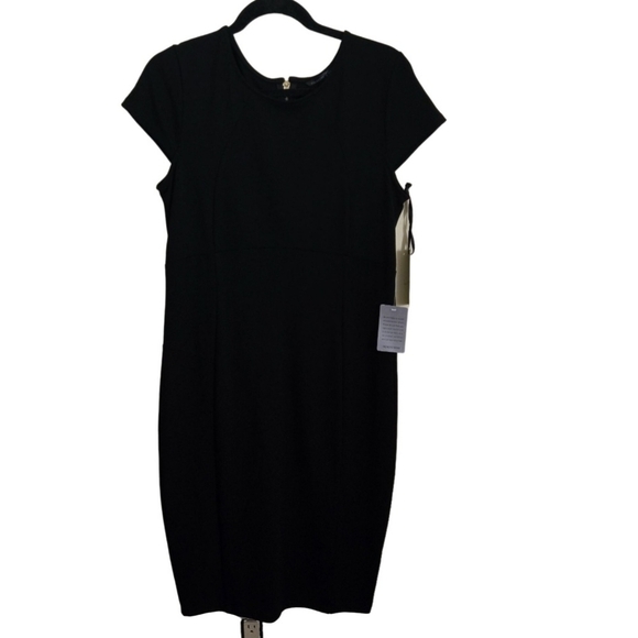 Felicity & Coco NWT Seamed Pencil Dress Black Exposed Gold Zip Size XL - Picture 2 of 10